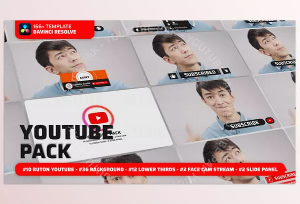 Videohive – Youtube Pack for Davinci Resolve Download 58105857