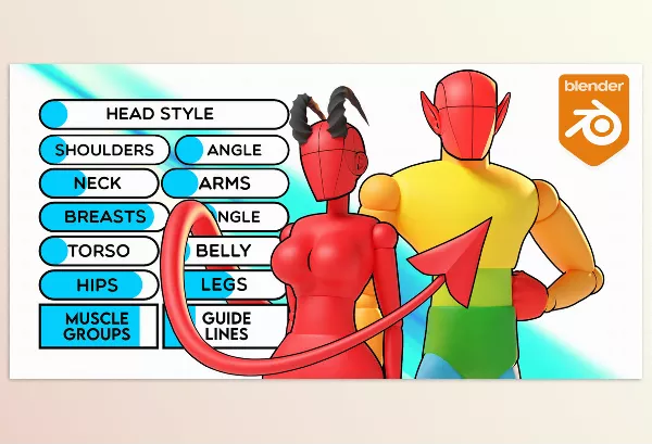 Blender – Adjustable Mannequin Download v1.3