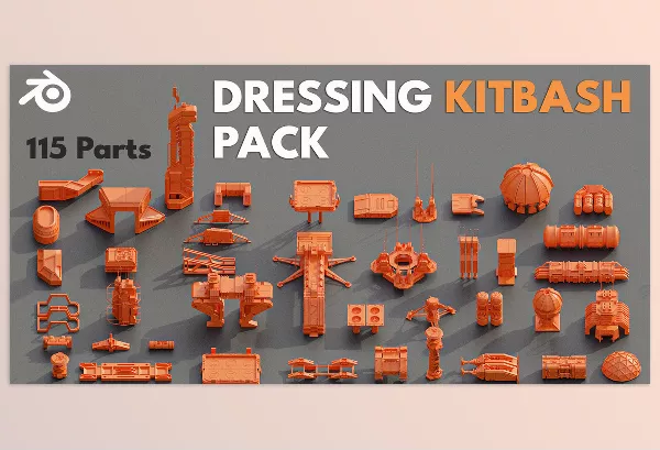 Blender – Sci-Fi Buildings Modular Kitbash Pack Download
